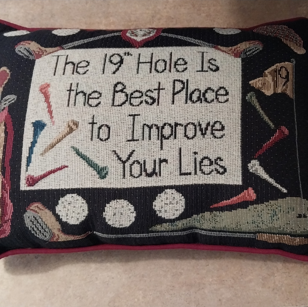 Golf pillow by Riverdale golf theme man cave or sports room quality pillow
